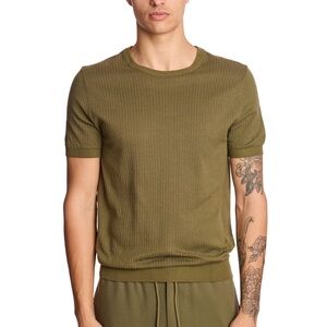 Paisley & Gray Crewneck Top, Olive Color,
Size Medium